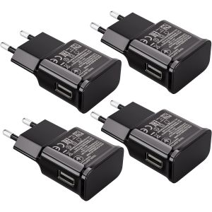 LORANKA-4-Pack Chargeur USB 2A Adaptive Fast Charging Connecteur de Charge pour Samsung Galaxy S20 S10 S8 S9 S7 Edge/Plus/Active, Note 5 8 pour iPhone 11 Pro/X 8, Chargeur Rapide de Remplacement d'or - Neuf