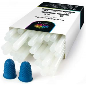 OfficeTree 45x Baton Colle Chaude 11mm x 200 mm - Recharge Pistolet &agrave; Colle 11mm - S&eacute;chage Rapide et Extra Fort - Id&eacute;al pour Bricolage et Divers Mat&eacute;riaux - Baton de colle Chaude - Neuf