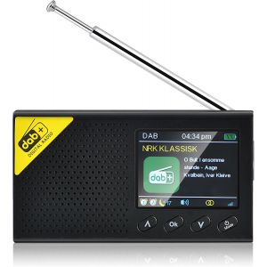 Radio Dab/Dab+/FM/AUX Portable Rechargeable, Poste Radio Bluetooth Dab Plus, Radio R&eacute;veil Dab, Double R&eacute;veil, Radio FM de Cuisine, Minuterie Sommeil, 9 Langues - Neuf