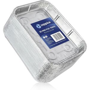 Subzonal-Mini Barquettes Aluminium 19x13x2,5 Cm - Lot De 30 | Jetables, Cuisson, Bbq, Cong&eacute;lation, Four, Micro-Ondes, & Friteuse &Agrave; Air | Aluminium Alimentaire Recyclable, R&eacute;utilisable - Neuf