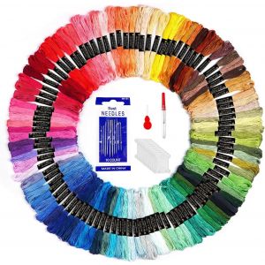 Kalanka-Fils Bracelet Brésilien 100 Couleurs, Fil Broderie 8m, Fil À Broder 6 Brins, Fils À Broder Coton, Broderie Kit Pour Point De Croix, Bracelets Brésiliens, Loisirs Créatifs, Coudre Threads - Neuf
