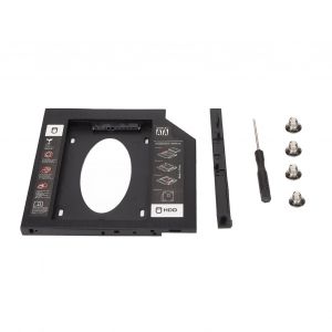 Boitier de disque dur HDD Caddy Bay General 9,5 mm 2,5 pouces SaTa vers SaTa 2eme disque dur SSD Couvercle du plateau pour lecteur CD DVD ROM d'ordinateur portable - Neuf