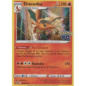 Carte Pokemon - Dracaufeu - 010/078 - Holo-Rare - Eb10,5 - Pokemon Go - - Neuf