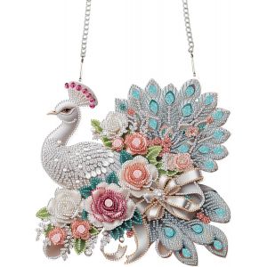 Ayuhr-Diamond Painting Pendentif Cygne, Broderie Diamant Pendentif, Diamant Painting Attrape-Soleil, Diamant Painting Pendentif, Diamond Painting Ornement Suspendu, Décoration De Fenêtre, Mur - Neuf