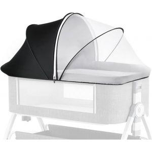 Moustiquaire Universelle Pour Lit De Bébé,Moustiquaire Pour Lit D'enfant,Moustiquaire Pour Bébé Avec Fermeture Éclair,Durable,Pour Lit De Bébé,Berceau Ou Parc (Noir) A - Neuf