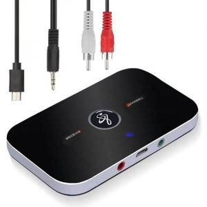 Adaptateur Bluetooth R&eacute;cepteur,Ozvavzk Bluetooth &Eacute;metteur R&eacute;cepteur 5.0 Transmetteur R&eacute;cepteur Bluetooth Audio 2 en 1 avec Sortie Au - Neuf