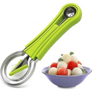 Ensemble De Cuill&egrave;res &Agrave; Melon, Coupe-Past&egrave;que Professionnel 4 En 1 En Acier Inoxydable, Outils De D&eacute;coupe De Fruits, Cuill&egrave;re &Agrave; Fruits, &Eacute;p&eacute;pinier, Couteau &Agrave; Past&egrave;que Pour D - Neuf