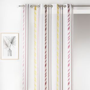 Voilage Fantaisie En Organza &Agrave; Rayures Verticales - Neuf