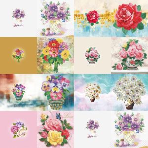 Checarzhn--No1-5d Diamant Peinture Cartes De Voeux 5d Strass Broderie Artisanat Merci Carte Thanksgiving Cadeau Diy Diamant Peinture Cartes De Noël Party Favors 8pcs - Neuf