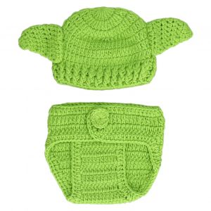 Ensemble Bonnet Et Short Tricotes Pour Nouveau-Ne, Tenues Photo Exquises, Mignonnes Et Douces Pour Bebe, Accessoires De Photographie, Vert - Neuf