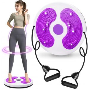 Kalanka-Twist Disque De Taille Avec Corde De Traction, Planche D'équilibre Wobble Balance Board Disque De Torsion À La Taille, Plaque Wriggling Pour Exercices Pour Les Hanches Et La Taille - Neuf