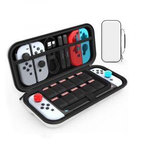 &Eacute;tui De Transport Blanc 26,5 X 12,5 X 5 Cm Pour Nintendo Switch Oled Et Console Switch - &Eacute;tui De Protection Rigide Et Portable Pour Console Nintendo Switch Et Accessoires - Neuf