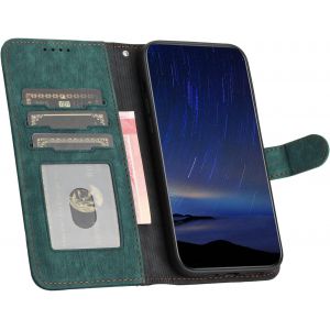 AEFJ-Coque pour Redmi Note 12 Pro Plus/Pro+ 5G(Not for Redmi Note 12 Pro)[2 pcs Protecteur d'&eacute;cran],Etui en Cuir PU Portefeuille Coque avec Fente Carte,Fonction de Support-Vert - Neuf