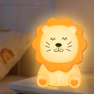 Veilleuse Enfant Lion Lampe Veilleuse B&eacute;b&eacute; Tactile Lumiere D'allaitement Dimmable Avec 7 Couleurs, Veilleuse Led Rechargeable Pour Enfant Garcon Fille Lampe Chambre Anti-&Eacute;blouissement Night Light - Neuf