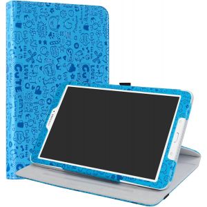 KALANKA-Samsung Galaxy Tab E 9.6 Rotary Coque,360&deg;Rotation Rotatif &eacute;tui avec Rabat Stand Support Housse Coque Couverture pour Samsung Galaxy Tab E 9.6 Pouces SM-T560 / T561 Android Tablet,Bleu Clair - Neuf