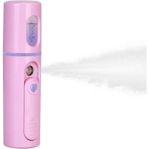 KALANKA-Nano Brumisateur Electrique Vaporisateur Eau Humidificateur Poche Pulvérisateur Rafraichissant pour Soin du Visage, Extension de Cils, Cheveux (Rose) - Neuf