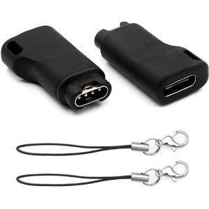 Letnerny-Lot De 2 Adaptateurs De Type C Femelle Vers Connecteur De Charge Pour Montres Connectées Garmin Venu Sq Fenix 5/Fenix 6/Fenix 6x/Venu/Vivoactive 3 (Noir) ¿Ah-Jmzjt-Jw332 - Neuf