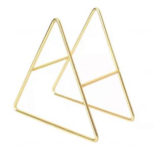 Nouveau Support De Sous-Verre Supports De Cuisine Porte-Sous-Verre Or Fer Stand Rack Support De Plat Boisson Triangle Sous-Verres - Neuf