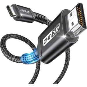 Câble Usb C Vers Hdmi 4K 2M, Cable Usb Type C Hdmi 4K Uhd (Pour Thunderbolt 3) Pour Macbook Pro 2018/2017, Ipad Pro 2018/Air 2020, Samsung Galaxy S20/S10, Surface Book 2, Huawei P40 Noir - Neuf