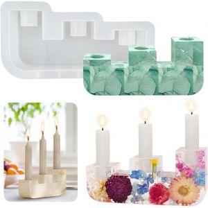 Kalanka-Moule De Bougeoir En Silicone : Moule &Agrave; Bougie &Agrave; Tige En Forme D'&eacute;chelle, R&eacute;sine &Eacute;poxy, Silicone, B&eacute;ton, Pl&acirc;tre, Artisanat, Cadeaux - Neuf