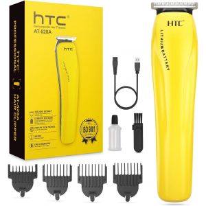 Tondeuse Cheveux Hommes,Tondeuse Electriques Barbe, Tondeuse Barbe Rechargeable &Agrave; Batterie Au Lithium Avec Sans Fil Avec 4 Peignes De Guidage (Jaune) - Neuf