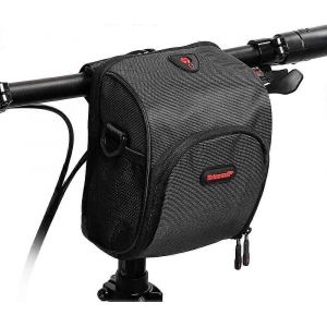 V&eacute;lo Sacoche De Guidon &Eacute;tanche Tube Avant Poche Avec Sangle D'&eacute;paule Pour La Montagne Et V&eacute;lo De Route Noir - Neuf