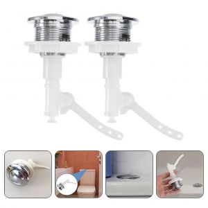 Valve &agrave; bouton-poussoir pour r&eacute;servoir d'eau de toilette - Lot de 2 - Neuf