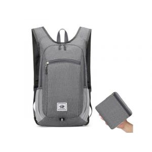 Sac &Agrave; Dos Pliable Unisexe Gris Pour Voyage, Randonn&eacute;e, Gym, Sport, Activit&eacute;s De Plein Air - Neuf