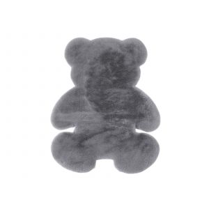 Tapis En Peluche En Forme D'ours 60x45cm Gris Doux Tapis De Sol Paillasson - Neuf