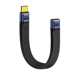 JGD-Rallonge USB C Thunderbolt 4 Cable USB C M&acirc;le Femelle 240W 48V 5A Audio Vid&eacute;o 8K 60Hz pour Type C T&eacute;l&eacute;phone, Tablette, Ordinateur Portable (M&acirc;le vers Femelle, 12 cm) - Neuf