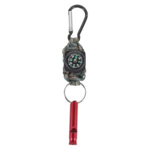 Porte-Clés D'extérieur Multifonction : Sifflet, Boussole Et Corde Tressée Pour La Randonnée, Le Camping Et Les Aventures De Survie - Neuf