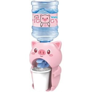 Mini Distributeur D'eau Jouet Miniature Refroidisseur D'eau Fontaine Jouet Mignon Cochon Mod&egrave;les De Fontaine &Agrave; Boire Enfant Semblant Jouer Fournitures De Cuisine Accessoire De Maison De Poup&eacute;e - Neuf