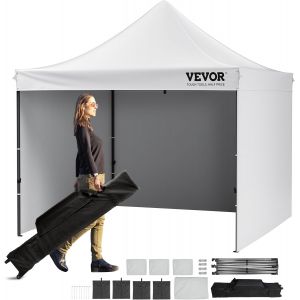 Ulteronixshop-Tonnelle Pop-Up 304,8x304,8 Cm Tente Tonnelle Jardin Parois Lat&eacute;rales Amovibles Sac &Agrave; Roulettes R&eacute;sistant Aux Uv Imperm&eacute;able Tente Gazebo Portable Pour Plein Air, Terrasse, Jardin, F&ecirc;te, Camping - Neuf