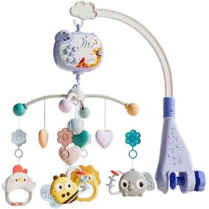 Mobile Pour Lit B&eacute;b&eacute;, Lit B&eacute;b&eacute; Avec Musique Et Lumi&egrave;re, Jouet Suspendu Pour B&eacute;b&eacute;, Mobile Musical Avec Projecteur, Jouet Pour Lit B&eacute;b&eacute;, Bo&icirc;te &Agrave; Musique Pour B&eacute;b&eacute; Avec T&eacute;l&eacute;commande - Neuf