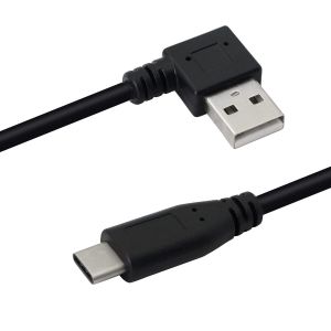 AYU-Câble court USB à angle droit, 25 cm 90 degrés USB 2.0 (Type-A) mâle vers USB 3.1 (Type-C) mâle Câble de charge et de synchronisation des données - Neuf
