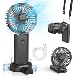 Ventilateur Portable, Mini Ventilateur De Bureau Puissant 3 Vitesse Ventilateur Silencieux Chambre Mini Ventilateur Pour Voyages, Maquillage,Camping,L'Extérieur,L'Intérieur,Les Dép[VEN750174] - Neuf