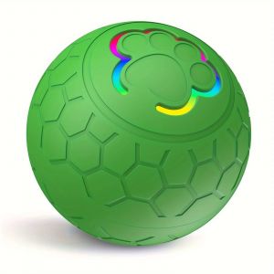 Balle Jouet Intelligente Pour Chien, Jouet Électronique Interactif Pour Animaux De Compagnie, Usb, Jouet Roulant À Rebond Automatique Avec Lumières Rvb, Produit Pour Chiot Et Chat--Upgrade Green 300mah - Neuf