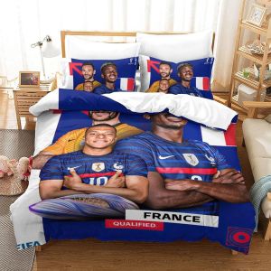 Qatar Housse De Couette De La Coupe Du Monde France | Housse De Couette Souvenir De C&iquest;&iquest;L&iquest;&iquest;Bration | &iquest;&iquest;Quipes De Pays Pour La Coupe Du Monde Single&pound;&iquest;Xcm - Neuf
