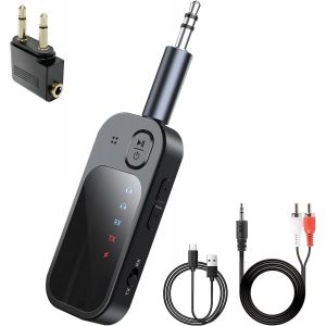 KYAOAYO-Transmetteur Récepteur Bluetooth 5.4, Emetteur Bluetooth Sans Fil 2 En 1, Pr En Charge De 2 Airpods/Écouteurs, Récepteur Audio Pour Tv, Home Stéréo, Casque, Haut-Parleurs, Ordinateur Portable - Neuf