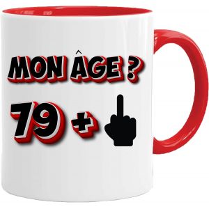 Eryi-Cadeau D'anniversaire 80 Ans Rigolo Drôle | Cadeau D'anniversaire Pour Lui Ou Elle | Profanité Grossière | Tasse Cadeau | Homme Femme Humour Original (80) - Neuf