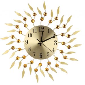 HJLIAN Horloge murale innovante en forme de fleur, horloge a quartz silencieuse decorative pour la maison, le bureau, le salon - Neuf