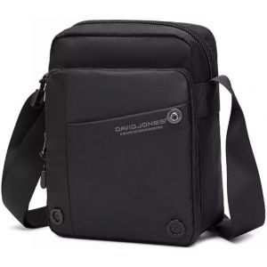 RFCBC-- Sacoche Bandoulière Homme - Sac Porté Epaule Croisé Travers Nylon Souple - Besace Pochette Messenger Multipoche Multifonction - Sport Travail Ville Téléphone Voyage - Noir - Neuf