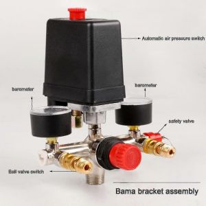 Soupape de commande de pressostat de compresseur d'air 90-120psi Régulateur de pression réglable - Neuf