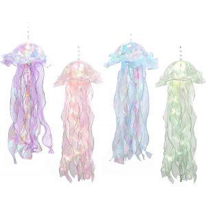 4pcs M&eacute;duse Lanternes Suspendues Ornements Partie De La Lumi&egrave;re Des D&eacute;corations De No&euml;l Les Cr&eacute;atures De La Mer Forme Des Gadgets De La Lampe - Neuf