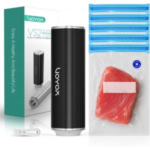 NouvelHorizonstore-Machine Sous Vide Alimentaire Portable 5 Sacs Sous Vide Sous Videuse Alimentaire &Agrave; Main pour la Conservation et le Stockage des Aliments Mini Appareil Sous Vide Alimentaire (1 Pomp - Neuf