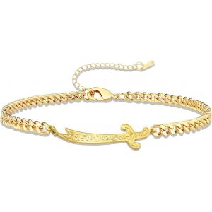 Eryi-Zulfiqar Bracelet Pour Homme Et Femme En Acier Inoxydable Imam Ali Épée Pendentif Islamique Arabe Corde Tressée Islam Bijoux Musulmans - Neuf
