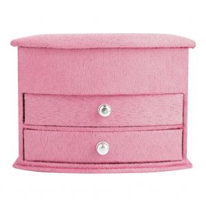Boite De Rangement Portable A 3 Niveaux Pour Bijoux, Boucles D'oreilles, Bagues, Bracelets, Colliers, Rose - Neuf