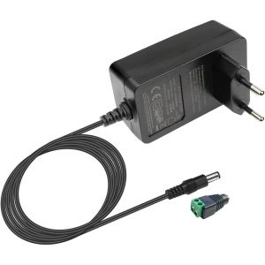 Tianyi-Lepro Adaptateur D'alimentation Dc 12v 2a, Ac 100-240v Transformateur, 24w Max, 12 Volt 2a Power Amp, 2.1mm X 5.5mm Prise Eu Pour Ruban Led Etc. - Neuf