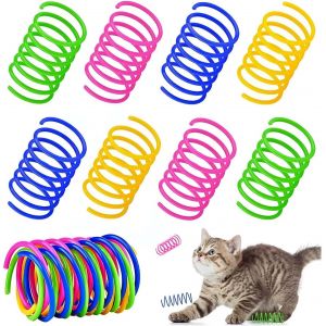 Subzonal-8 Pcs Jouet De Chat À Ressort,Coloré Interactif Ressorts En Spirale En Plastique,Jouets Pour Chats Interactifs,Jouets De Mâcher Pour Chat - Neuf