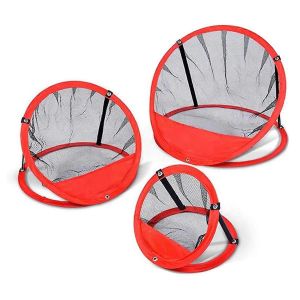3 Pcs Pliable Golf Chipping Pratique Filet Pliable Cages Cages Cible Syst&egrave;me Avec Sac De Transport - Neuf
